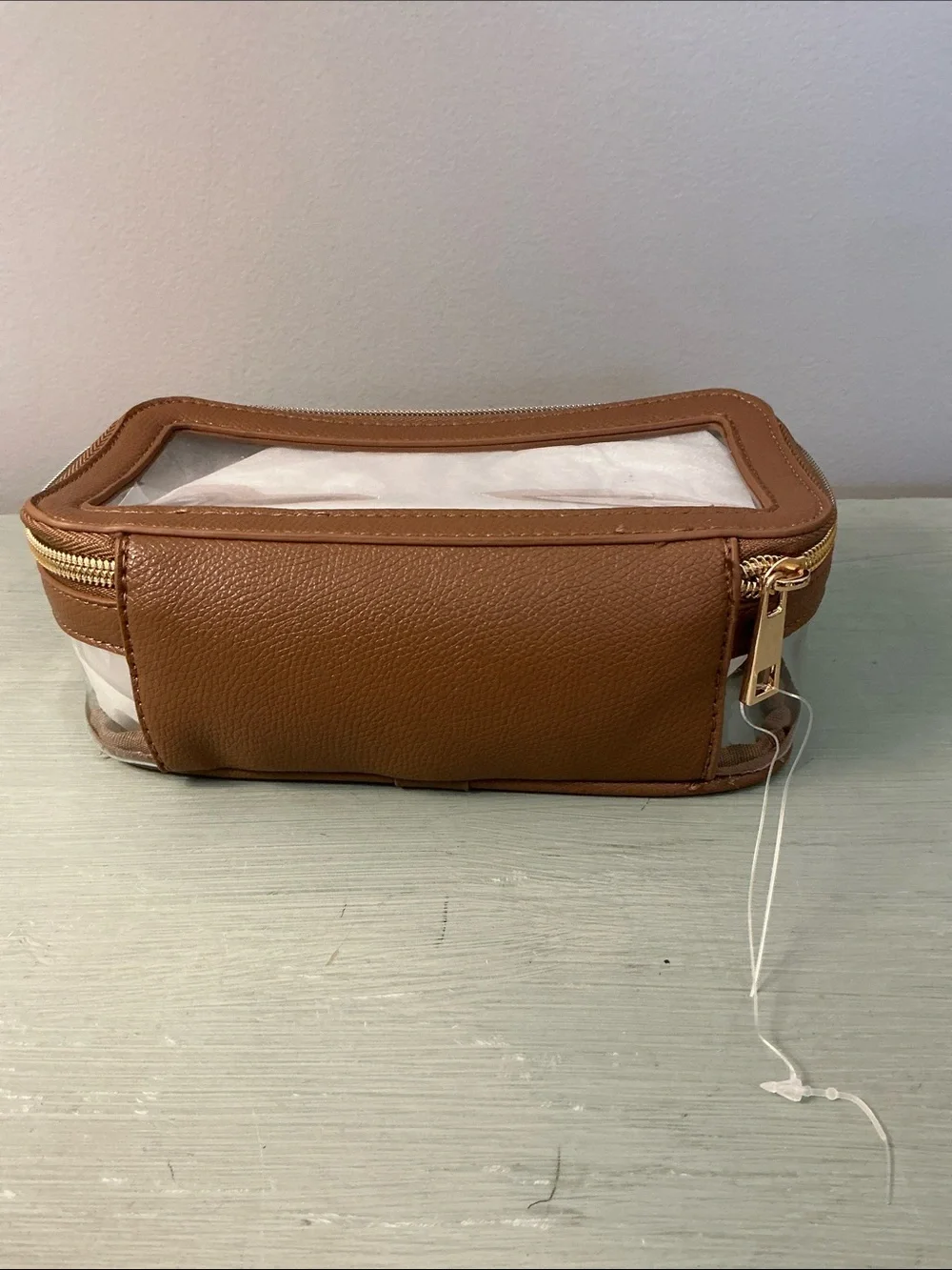 a new day Brown Clear Makeup Travel Case New